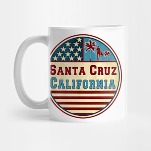 Surfing Santa Cruz California Ocean Surf Palms Surfer Mug